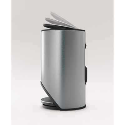 Arc 10 Liter Slimline Pedal Trash Can With Liner Pocket