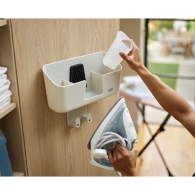 IronHub Wall Mounted Iron Storage Caddy With Ironing Board Hook