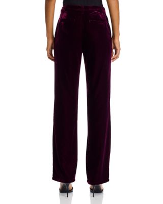 Steve Madden - Mercer Crushed Velvet Mid Rise Straight Leg Pant