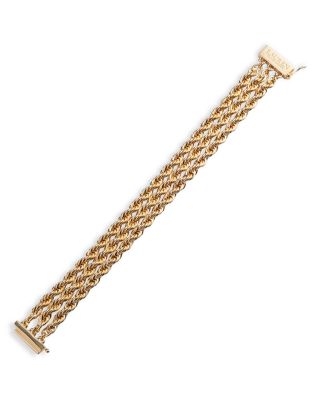 Ralph Lauren - Rope Chain Triple Row Flex Bracelet in Gold Tone