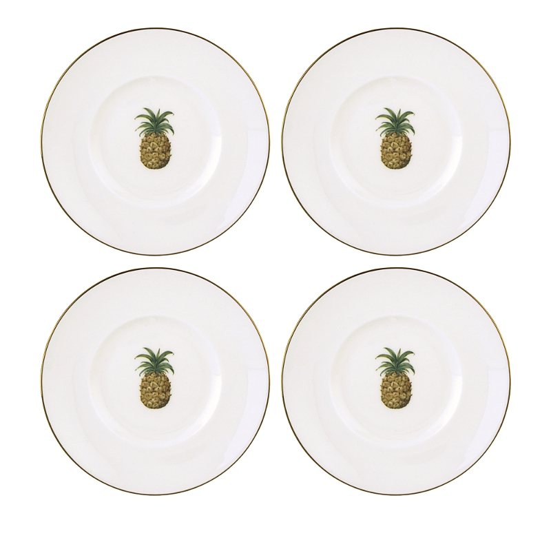 Lenox British Colonial Dessert Plates, Set Of 4 In White