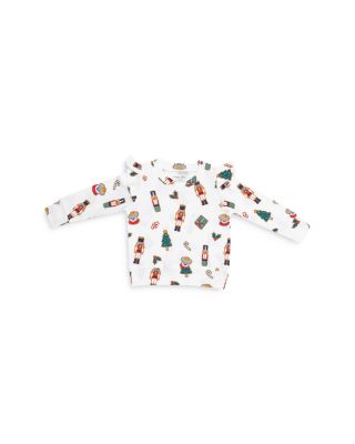 Angel Dear - Girls' Nutcracker Christmas Cookies Ruffle Sweatshirt - Baby, Little Kid