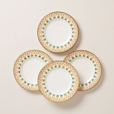 Colonial Bamboo Accent Plates, Set of 2