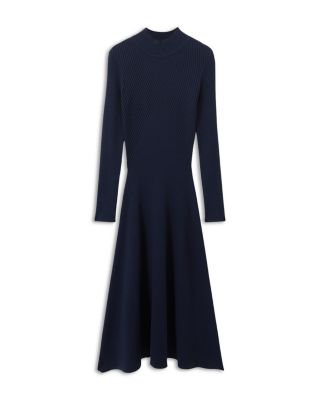 【海外限定】REISSワンピース☆Hannah flared knitted midi dres Buy Reiss Navy Hannah Round Neck Ribbed Midi Dress from Next USA