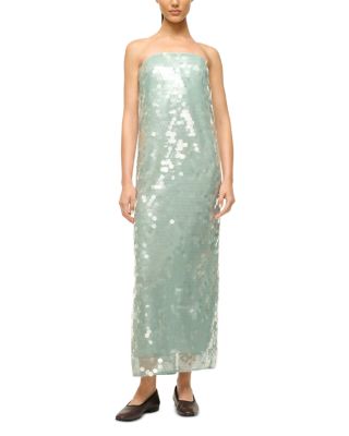 STAUD - Casey Paillette Strapless Dress