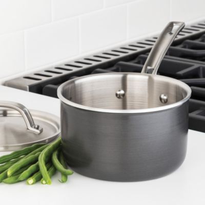 Hard Anodized 10 Pc Cookware Set with Stainless Steel Interior