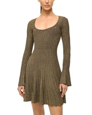 STAUD - Raquel Metallic Knit Dress