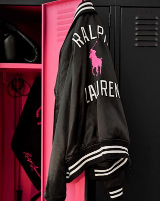 Unisex Satin Pink Pony Bomber Jacket