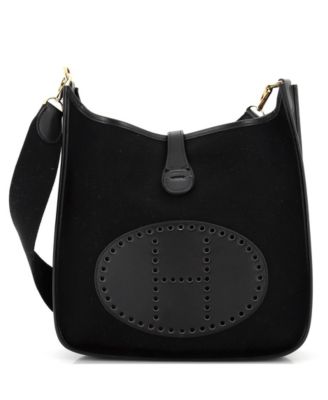 Pre-Owned Hermes Gm Evelyne Bag Gen I Toile and Leather