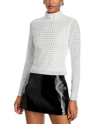 STEVE MADDEN - Melvina Embellished Mesh Top