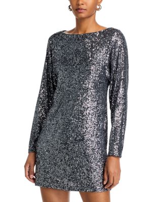 STEVE MADDEN - Ginger Long Sleeve Sequin Mini Dress