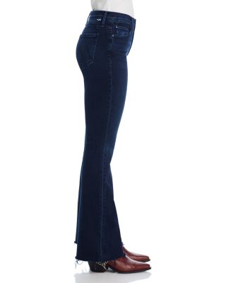 Petites Lil Weekender High Rise Flared Jeans in Chip On My Shoulder