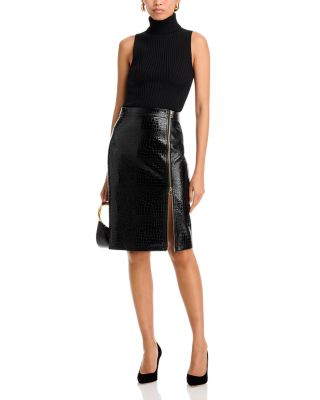 L'AGENCE Cannes Faux Leather Pencil Skirt | Bloomingdale's Women