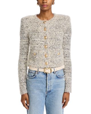 Una Crewneck Cardigan Sweater