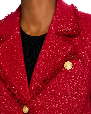 Sylvia Fringe Trim Tweed Jacket