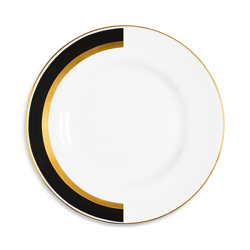 Richard Brendon Willow Rimmed Bread & Butter Plate In Gold/matte Black/white