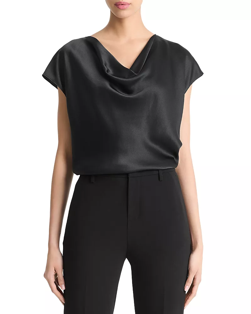 Vince Cowl Neck Silk Blouse