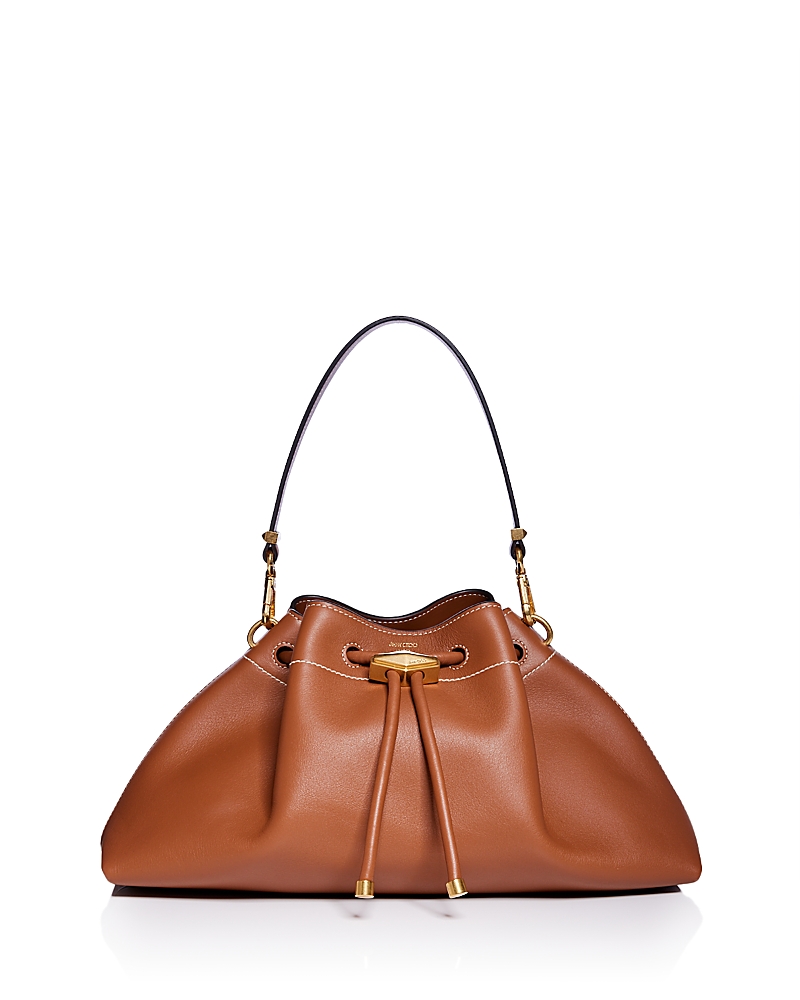 Jimmy Choo Cinch Bag In Tan/ecru/gold
