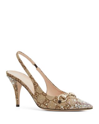 Gucci - Women's Horsebit Slingback Pumps