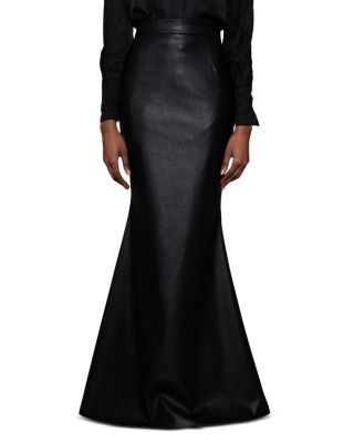 NONCHALANT LABEL - Faux Leather Floor Length Skirt