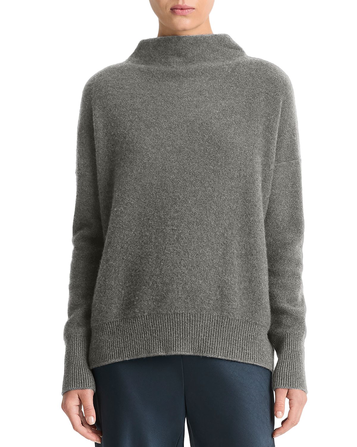 Vince Boiled Cashmere Funnel Neck Sweater