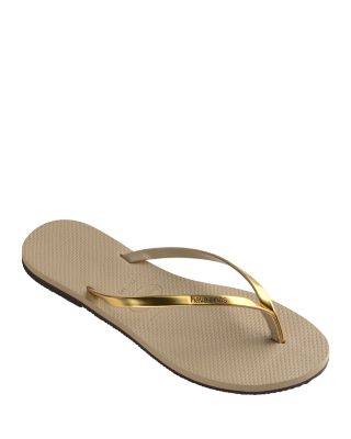Women's You Metallic Slim Flip-Flops