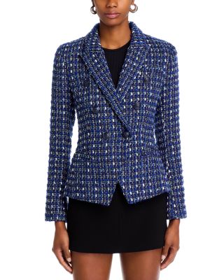 BLUELEA ブルレア Double button tweed jacket L'AGENCE Marie Tweed Blazer | Bloomingdale's
