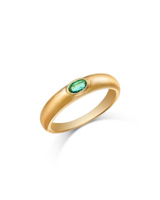 Bloomingdale's Fine Collection Emerald Bezel Ring in 14K Yellow Gold