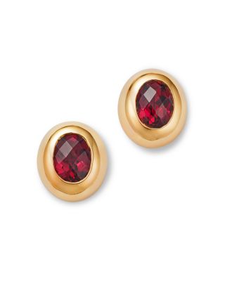 Bloomingdale's Fine Collection - Rhodolite Oval Stud Earrings in 14K Yellow Gold