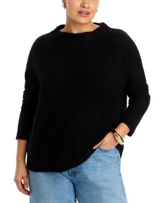 Mock Neck Brushed 100% Cashmere Sweater - Exclusive