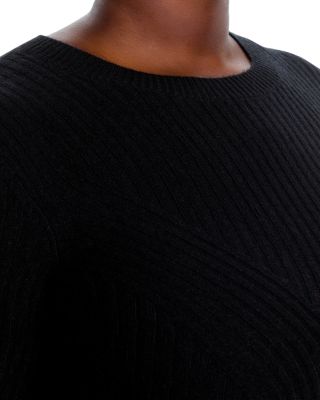 100% Cashmere Contour Ribbed Mini Dress - Exclusive