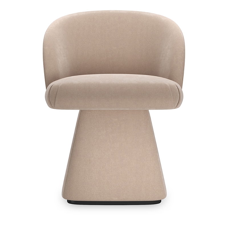 Caracole Vuelta Swivel Chair In Almost Black/light Taupe
