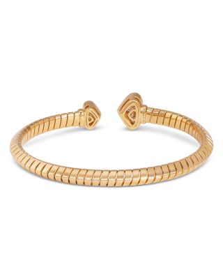 18K Yellow Gold Trisolina Small Castanga Pav&eacute; Diamond Bangle Bracelet