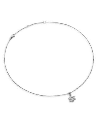 Star of David Pendant Necklace in Sterling Silver, 9.6mm