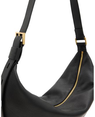 Half Moon Leather Shoulder Bag