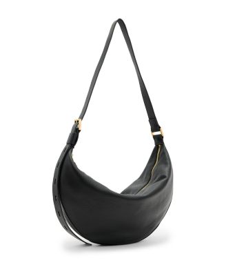 Half Moon Leather Shoulder Bag