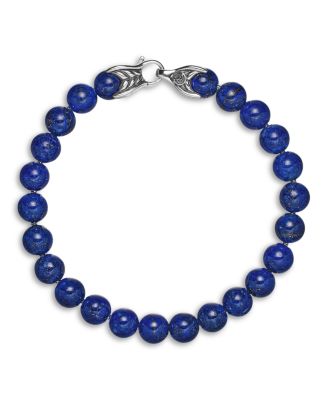 Men's Spiritual Beads Bracelet with Lapis Lazuli, 8mm