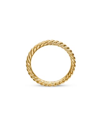 18K Yellow Gold DY Unity Cable Band Ring