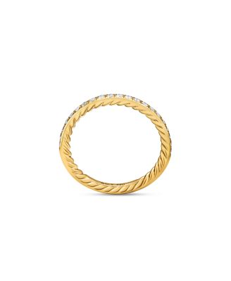 18K Yellow Gold DY Eden Partway Eternity Band Ring with Pav&eacute; Diamonds