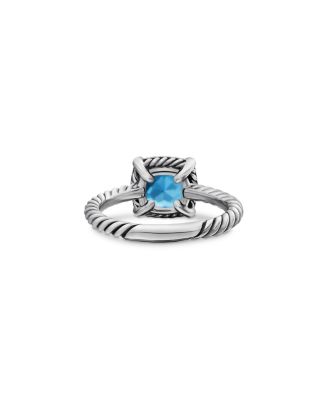 Sterling Silver Petite Chatelaine&reg; Ring with Gemstone & Diamonds - Exclusive