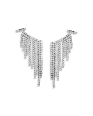 Starlet Cubic Zirconia Curtain Cuff Earrings
