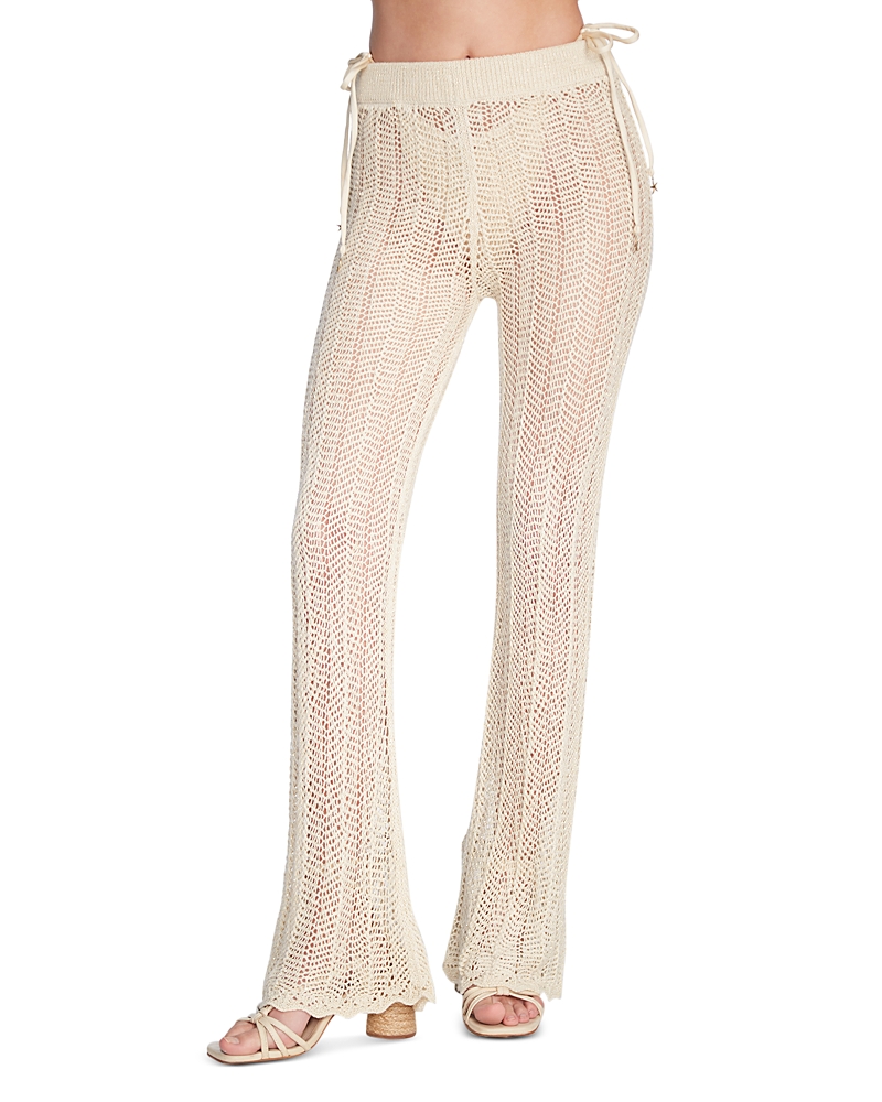 Capittana Raffa Ivory Scalloped Cover Up Pants In Ivory