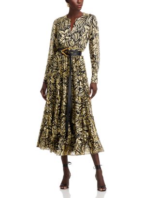 Elie Tahari The Francesca Burnout Midi Dress | Bloomingdale's Women
