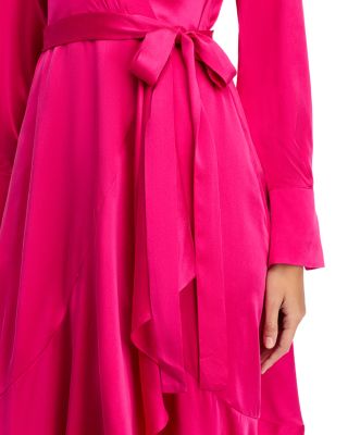 Victoria Tie Waist Long Sleeve Midi Dress