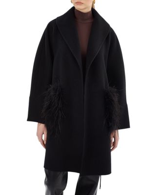 Marie Feather Trim Coat