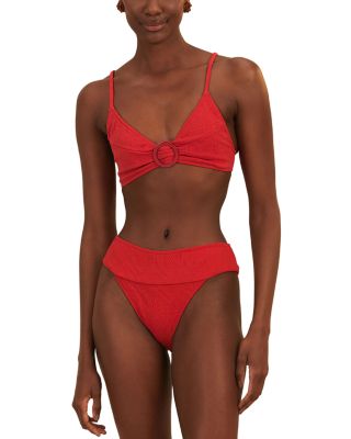 FARM Rio - Red Matelasse Pineapple Bikini Top & Bottom