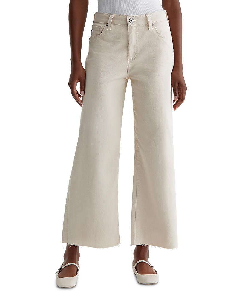 Ag Hattie High Rise Crop Barrel Jeans In Opal Stone In Opal Stone