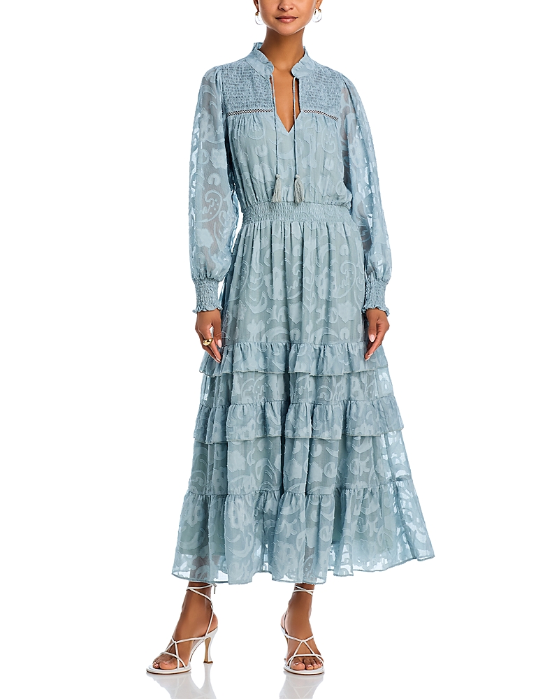 AQUA LACE TIERED DRESS - EXCLUSIVE