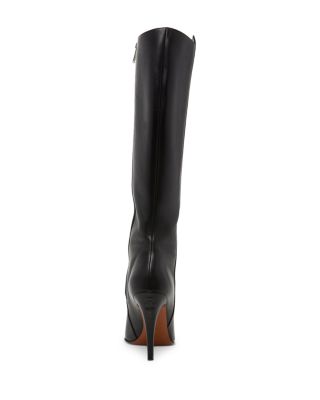 Women's Pointed Toe High Heel Leather Boots