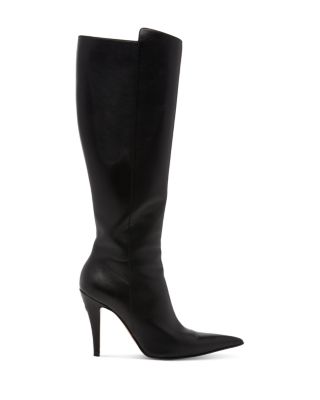 Women's Pointed Toe High Heel Leather Boots